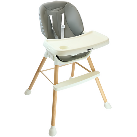 MERKAN Krzesełko Drewniane Fotelik Do Karmienia Z Blatem 3w1 Dla Dziecka