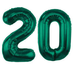 Balony Foliowe Cyfry Na 20 Urodziny Dekoracja Na Rocznicę 85 cm Zielone
