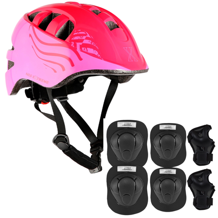 Kask Na Rolki Rower Hulajnogę Regulowany Dla Dzieci Orzeszek + Zestaw Ochraniaczy