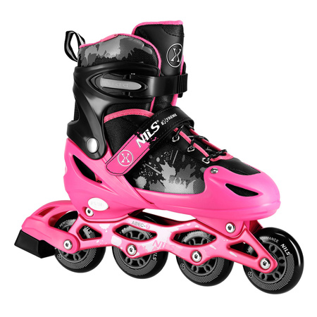 Rolki Regulowane Łyżworolki Rekreacyjne Dla Dziewczynki Kauczukowe Kółka