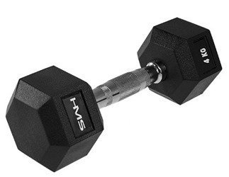 Hantla Hantelka Gumowana Heksagonalna 4 kg HMS