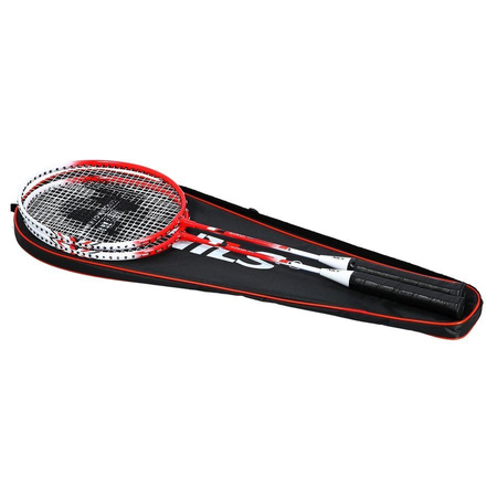 Zestaw Do Gry W Badmintona Rekreacyjnej 2 Rakietki + 3 Lotki Pokrowiec NILS