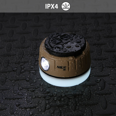 NILS Lampa Kampingowa Ze Stroboskopem Ładowana Przez USB 500 + 100 LM IPX4