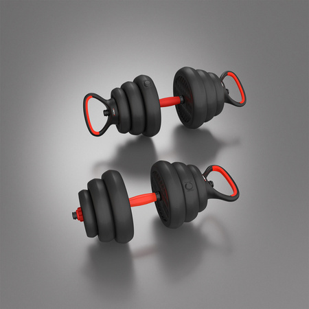 Sztangielki Regulowane Zestaw Hantle Kettlebell Sztanga Do Treningu 20 kg