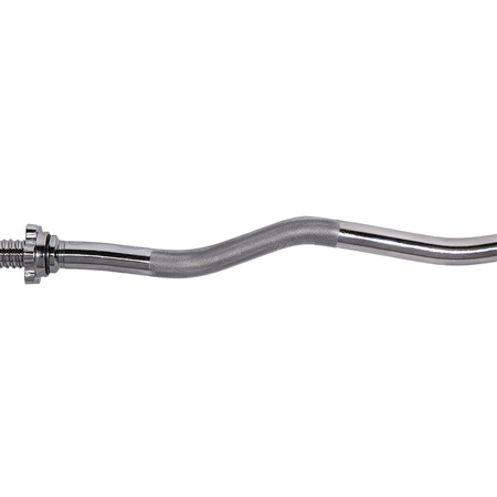 Gryf Lekko Łamany Stalowy Chromowany Gwintowany Sztanga 120 cm + Zaciski