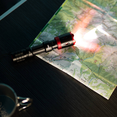 NILS Wodoodporna Latarka Turystyczna Ładowana USB LED 1000 LM IP65