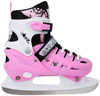 Łyżwy Rolki Regulowane Dziecięce Hokejowe 4w1 Łyżworolki Wrotki Kółka Kauczukowe	