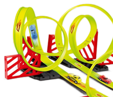 Tor Wyścigowy Samochodowy Pull Back Dla Dzieci 700 cm + 4 Samochody