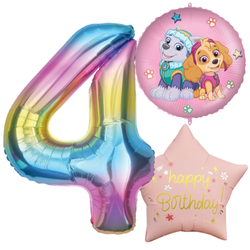 Balony Foliowe Na 4 Urodziny Przyjęcie Dla Dziecka Psi Patrol Cyfra 85 cm