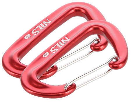 NILS Zestaw 4x Aluminiowy Karabińczyk Turystyczny Udźwig 1200 kg