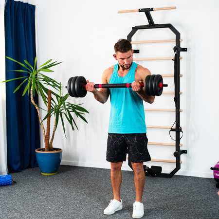 Sztangielki Regulowane Zestaw Hantle Kettlebell Sztanga Do Treningu 20 kg