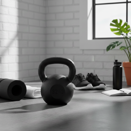 Kettlebell Ciężarek Hantla Żeliwna Odważnik Do Treningu Siłowego HMS 32 kg