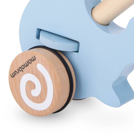 Drewniana Foka Z Kijem Do Pchania Pchacz Do Nauki Chodzenia Dla Dziecka