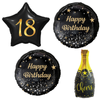 Balony Foliowe Na 18 Urodziny Osiemnastkę Szampan Gwiazda +2 Happy Birthday