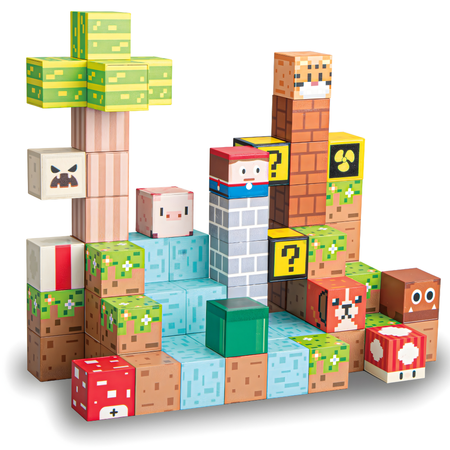 Klocki Magnetyczne Konstrukcyjne Zestaw 75 Elementów Edukacyjne Dla Dzieci