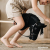 Hobby Horse Konik Na Patyku Kiju Do Skakania Z Grzywą Czarny MAMABRUM