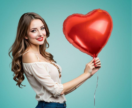 Balon Foliowy Czerwone Serce Na Walentynki Rocznicę Ślub Zaręczyny 18''