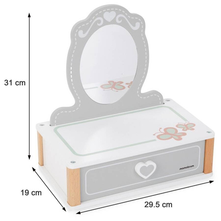 MAMABRUM Drewniana Toaletka Dla Dzieci Z Akcesoriami