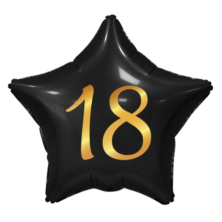 Balony Foliowe Na 18 Urodziny Osiemnastkę Szampan Gwiazda +2 Happy Birthday