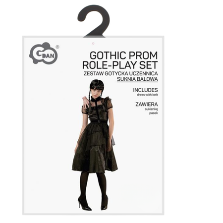 Strój Kostium Przebranie Gotycka Uczennica Na Halloween Cosplay Dla Dorosłych GODAN