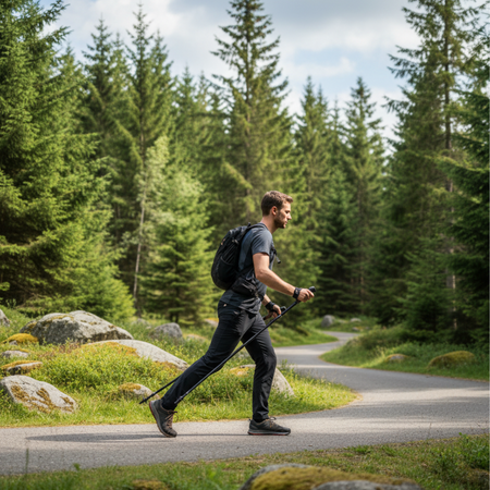 Kije Nordic Walking Regulowane Teleskopowe Do Chodzenia 105-135 cm SPOKEY