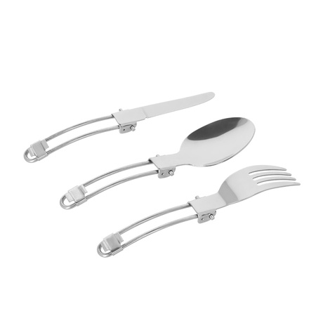 Zestaw Naczynia Turystyczne Czajnik + Garnek + Patelnia + Sztućce NILS