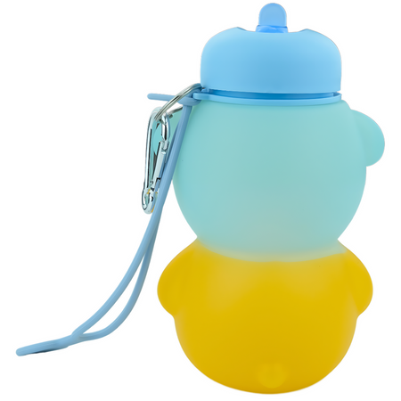 Butelka Sportowa Bidon Silikonowy Na Wodę Miś Dla Dziecka 600 ml MERKAN