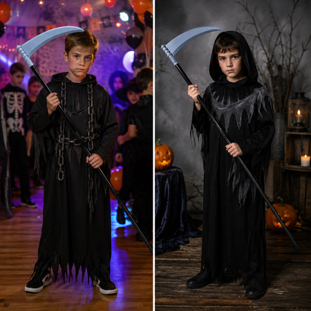 Kosa Śmierci Dodatek Do Stroju Na Halloween Żniwiarz Kosiarz GODAN 102 cm 