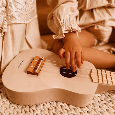 MAMABRUM Drewniana Gitara UKULELE Dla Dziecka 4 Struny