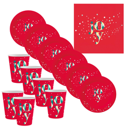 Zastawa Stołowa Na Boże Narodzenie 6xTalerzyki + 20xSerwetki + 6xKubeczki