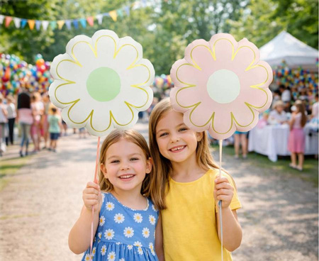 Balony Foliowe Kwiatki Stokrotki Na Przyjęcie Imprezę Urodziny Zestaw 3szt.