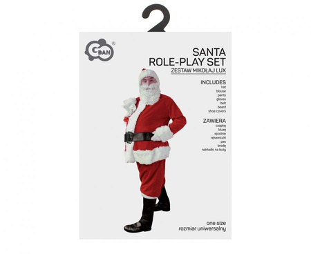 Strój Świętego Mikołaja Kostium Przebranie Gwiazdora + Worek Na Prezenty