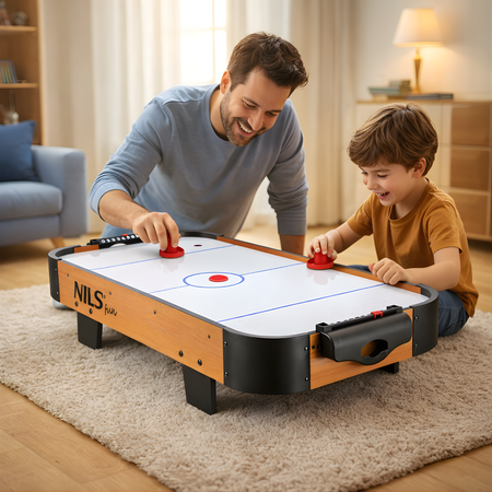 Stół Do Cymbergaja Air Hockey + 2 Krążki Gra Zręcznościowa Dla Dzieci NILS
