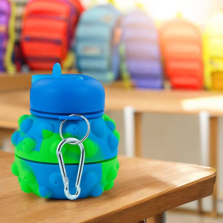 MERKAN Butelka Sportowa Bidon Składany W Kształcie Piłki Z Ustnikiem 550 ml