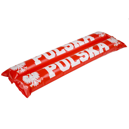 Klaskacze Pompowane Pałki Kibica Polski Biało-czerwone