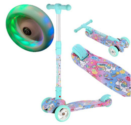 Hulajnoga Trójkołowa Balansowa Dla Dzieci Regulowana Wysokość Kółka LED