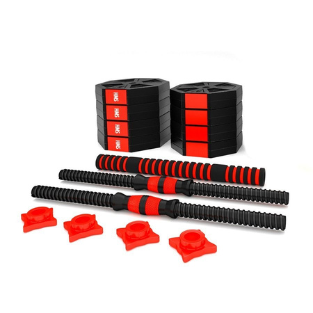 HMS Zestaw Do Ćwiczeń Hantle Gryf Obciążenia 15 kg