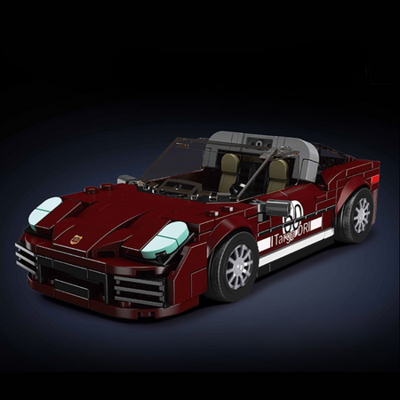 Klocki Konstrukcyjne Auto Samochód Wyścigowy 389 Elementów + Gablota MOULD KING