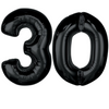 Balony Foliowe Czarne Metaliczne Dekoracja Na Urodziny 30 Lat GODAN 92 cm