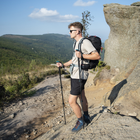 Kije Trekkingowe Kijki Składane Do Chodzenia Po Górach NILS Włókno Węglowe
