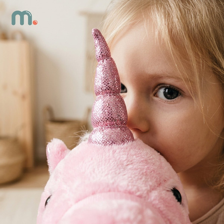 Hobby Horse Jednorożec Konik Na Patyku Kiju Do Skakania Z Grzywą Różowy