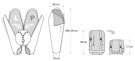 Ciepły Śpiwór Indus Mumia Turystyczny 220x80 cm METEOR