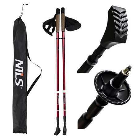 Kije Nordic Walking Turystyczne Do Chodzenia Regulowane 86-135 cm NILS
