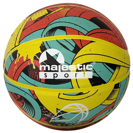Piłka Do Koszykówki Treningowa Rekreacyjna Kolorowa Rozmiar 5 + Pompka
