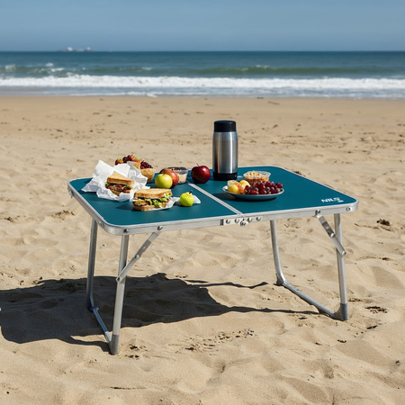 Stół Ogrodowy Plażowy Składany Turystyczny Niski Na Taras Niebieski NILS