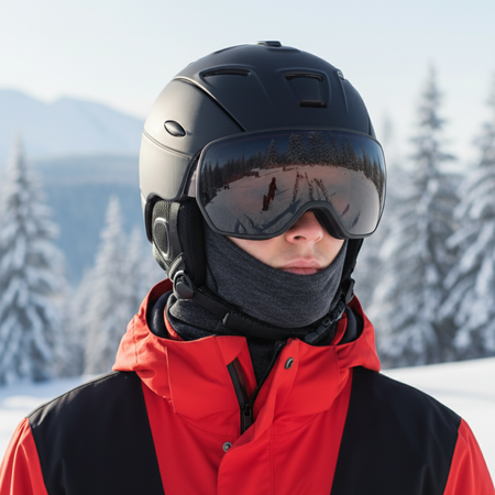 Kask Narciarski Z Szybą Snowboardowy Regulowany METEOR