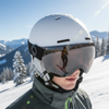 Kask Zimowy Narciarski Snowboardowy Biały Z Szybką AIR FLOW METEOR