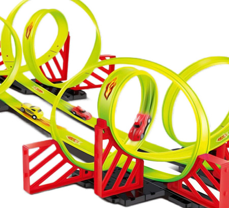 Tor Wyścigowy Samochodowy Pull Back Dla Dzieci 700 cm + 4 Samochody