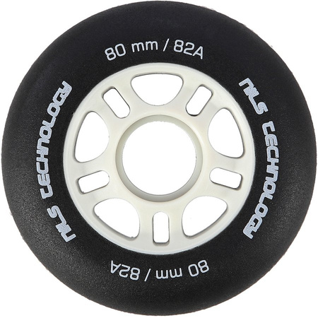 Kółka Do Łyżworolek Kauczukowe Zestaw 4 szt. Czarne Matowe 80 mm NILS