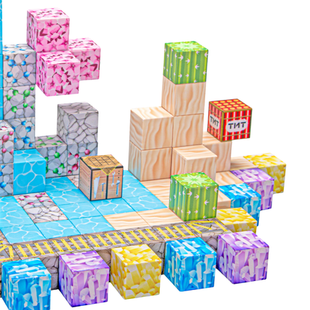 Klocki Magnetyczne Konstrukcyjne Zestaw 112 Elementów Edukacyjne Dla Dzieci